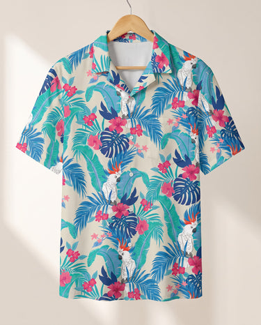 Exotic Cockatoo Paradise Hawaiian shirt print before personalizing