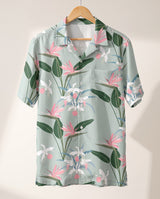 Exotic Orchid Silk Tropical Hawaiian shirt print before personalizing