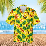Fast Food Paradise Ugly Hawaiian Shirt print before personalizing, front view