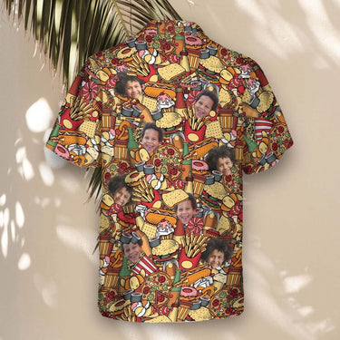 Fast Food Party custom Hawaiian shirt with photos, example 1