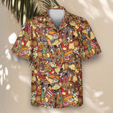 Fast Food Party custom Hawaiian shirt with photos, example 2