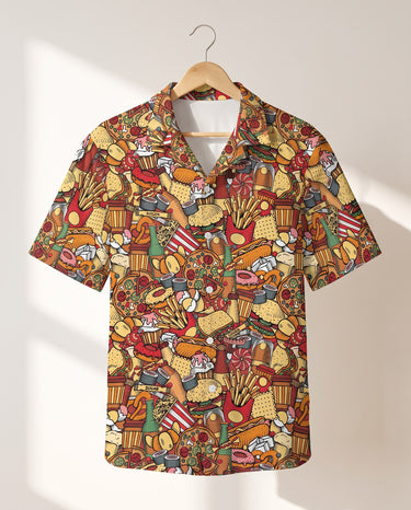 Fast Food Party Hawaiian shirt print before personalizing