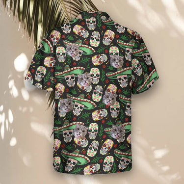 Fiesta Skull Vibes custom Hawaiian shirt with photos, example 1