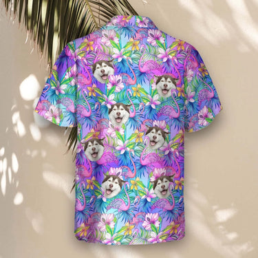 Flamingo Breeze custom Hawaiian shirt with photos, example 1