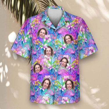 Flamingo Breeze custom Hawaiian shirt with photos, example 2