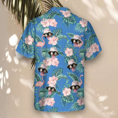 Flamingo Paradise custom Hawaiian shirt with photos, example 1