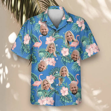 Flamingo Paradise custom Hawaiian shirt with photos, example 2