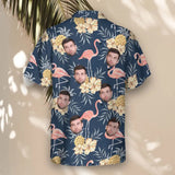 Flamingo Pineapple Paradise custom Hawaiian shirt with photos, example 1