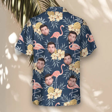 Flamingo Pineapple Paradise custom Hawaiian shirt with photos, example 1