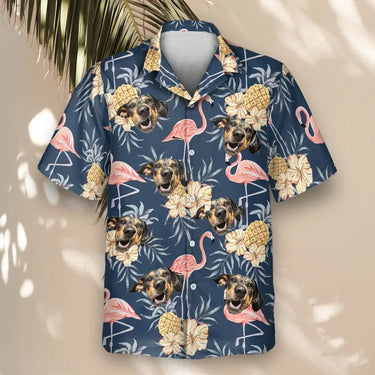 Flamingo Pineapple Paradise custom Hawaiian shirt with photos, example 2