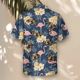 Flamingo Pineapple Paradise custom Hawaiian shirt with photos, example 3