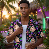 Floral Ghost Halloween custom Hawaiian shirt with photos, example 2