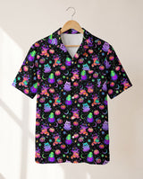 Floral Ghost Halloween Hawaiian shirt print before personalizing