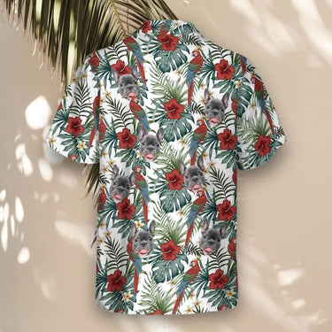 Floral Macaw Magic custom Hawaiian shirt with photos, example 1