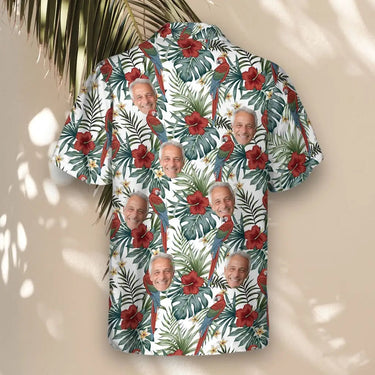 Floral Macaw Magic custom Hawaiian shirt with photos, example 3