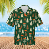 Forest Course Disc Golf Hawaiian Shirt print before personalizing, front view