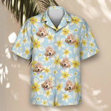 Frangipani Paradise custom Hawaiian shirt with photos, example 2