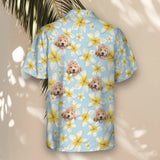 Frangipani Paradise custom Hawaiian shirt with photos, example 3