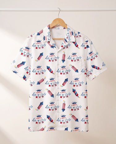 Freedom Summer USA Hawaiian shirt print before personalizing