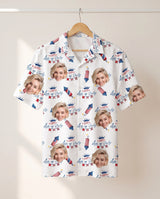 Freedom Summer USA personalized Hawaiian shirt printed with customer faces