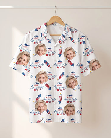 Freedom Summer USA personalized Hawaiian shirt printed with customer faces