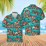 Giant Crab Kaiju Hawaiian Shirt with custom faces, front and back