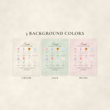 Personalized God Says You Are blanket in 3 background colors: cream, sage green and blush pink