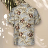Golden Palm Leaves custom Hawaiian shirt with photos, example 1