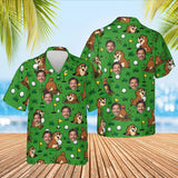 Gopher Golf Funny Hawaiian Golf Shirt with custom faces, front and back