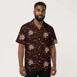 Gothic Bat Halloween custom Hawaiian shirt with photos, example 1
