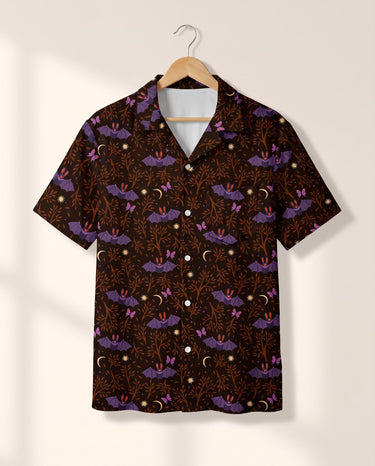 Gothic Bat Halloween Hawaiian shirt print before personalizing