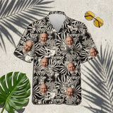 Gothic Palm Skull Surf custom Hawaiian shirt with photos, example 1