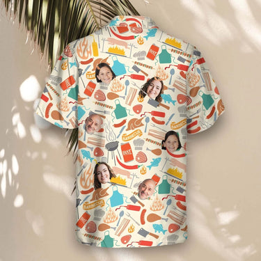 Grill Master Party custom Hawaiian shirt with photos, example 1