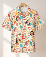 Grill Master Party personalized Hawaiian shirt printed with customer faces