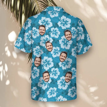 Hibiscus Island Dreams custom Hawaiian shirt with photos, example 1