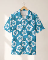 Hibiscus Island Dreams Hawaiian shirt print before personalizing