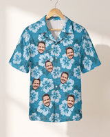 Hibiscus Island Dreams personalized Hawaiian shirt printed with customer faces
