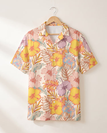 Hibiscus Summer Hawaiian shirt print before personalizing
