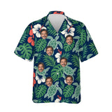 Honu Turtle Aloha Shirt personalized with printed faces, front view