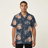 Independence Day USA custom Hawaiian shirt with photos, example 3