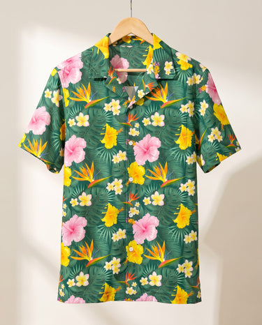 Island Blossom Hawaiian shirt print before personalizing