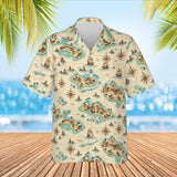 Island Map Hawaiian Shirt print before personalizing, front view