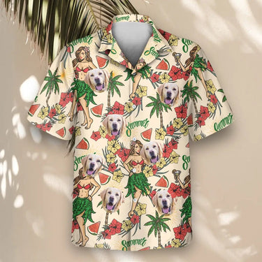 Island Party Vibes custom Hawaiian shirt with photos, example 2