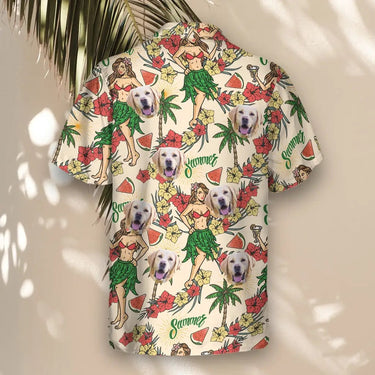 Island Party Vibes custom Hawaiian shirt with photos, example 3