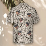 Island Tiki Vibes custom Hawaiian shirt with photos, example 1