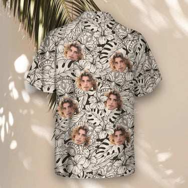 Island Tiki Vibes custom Hawaiian shirt with photos, example 3