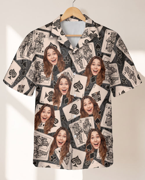 Jackpot Vibes personalized Hawaiian shirt printed with customer faces