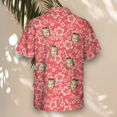 Japanese Hibiscus Blossom custom Hawaiian shirt with photos, example 1