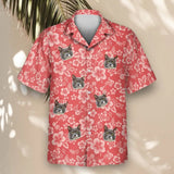 Japanese Hibiscus Blossom custom Hawaiian shirt with photos, example 2