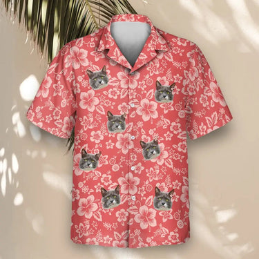 Japanese Hibiscus Blossom custom Hawaiian shirt with photos, example 2